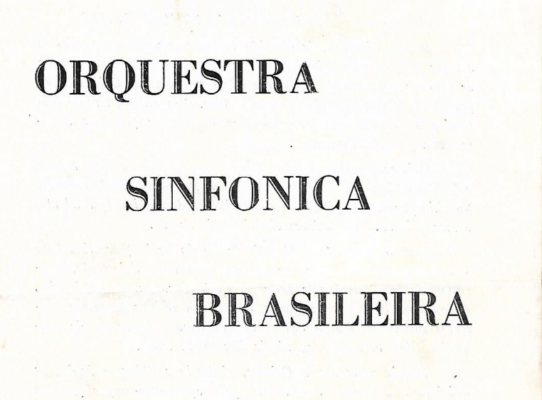 Orquestra Sinfônica Brasileira: 1º Concerto das séries Vesperal e Noturna da Temporada de 1948